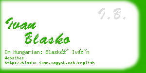 ivan blasko business card